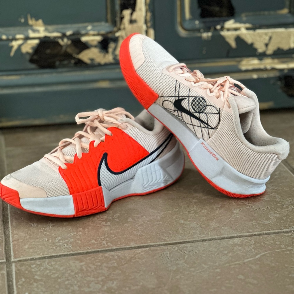 Nike Women’s Pickleball Shoes - White and Orange